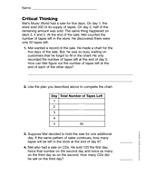 Addition and Subtraction: Critical Thinking (Gr. 4)